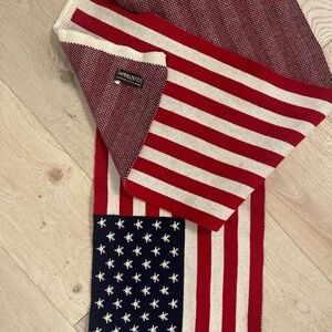 Marquis knit  Red and Blue American Flag Scarf unisex